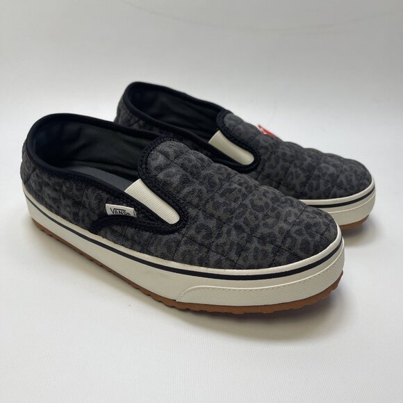 VANS Slip-Er 2 Mule Slippers Gray Cheetah AOP Black White Gum Cozy Men 8, Wom 10 - Picture 1 of 13